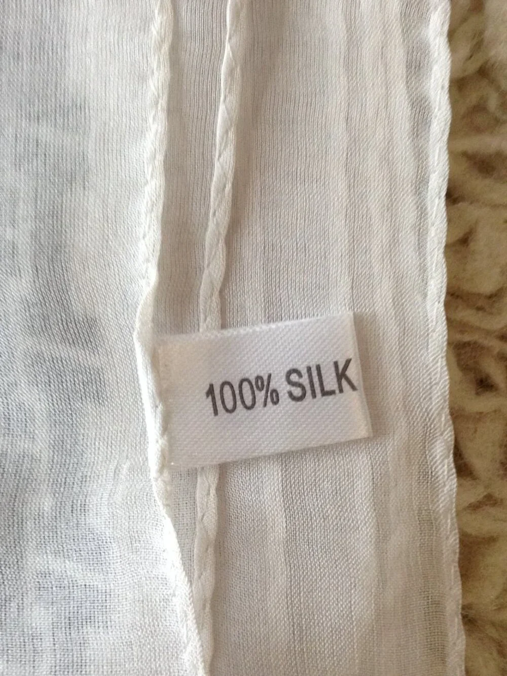 VTG 70-90's Silk N&K Ombre Hand Rolled Scarf/Shawl Quiet Lux Quality Silk Sexy